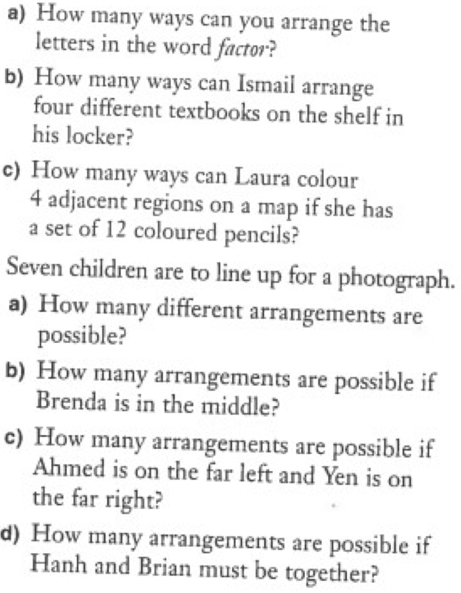 ways can a student answer a true-false test that has six questions.
