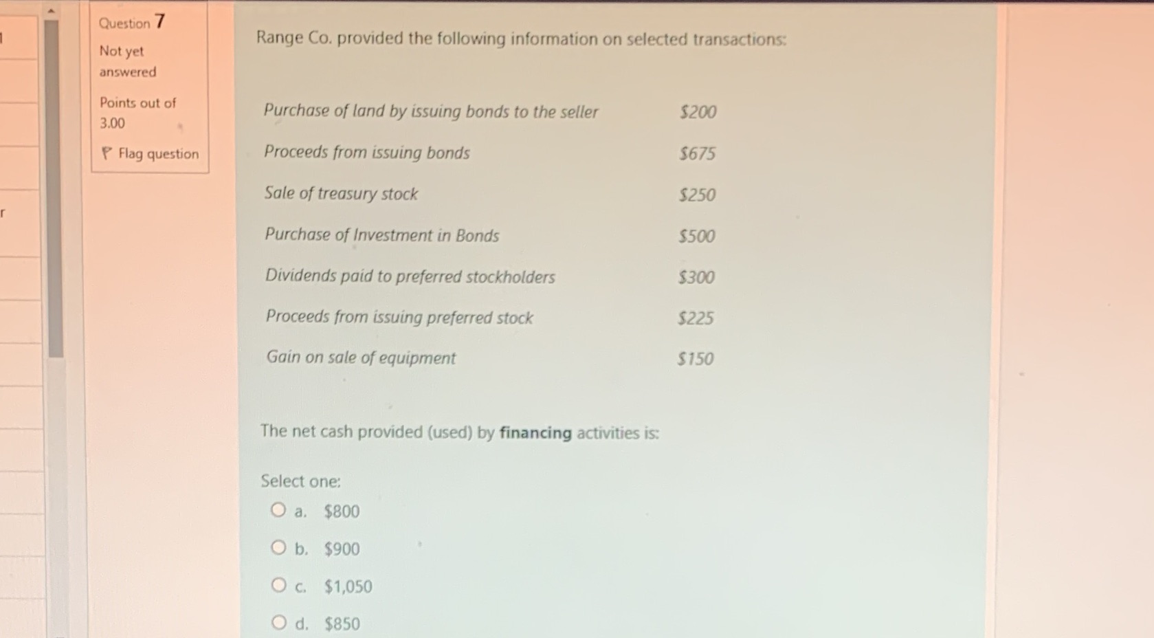 Not yet answered Points out of Purchase of land by issuing bonds
