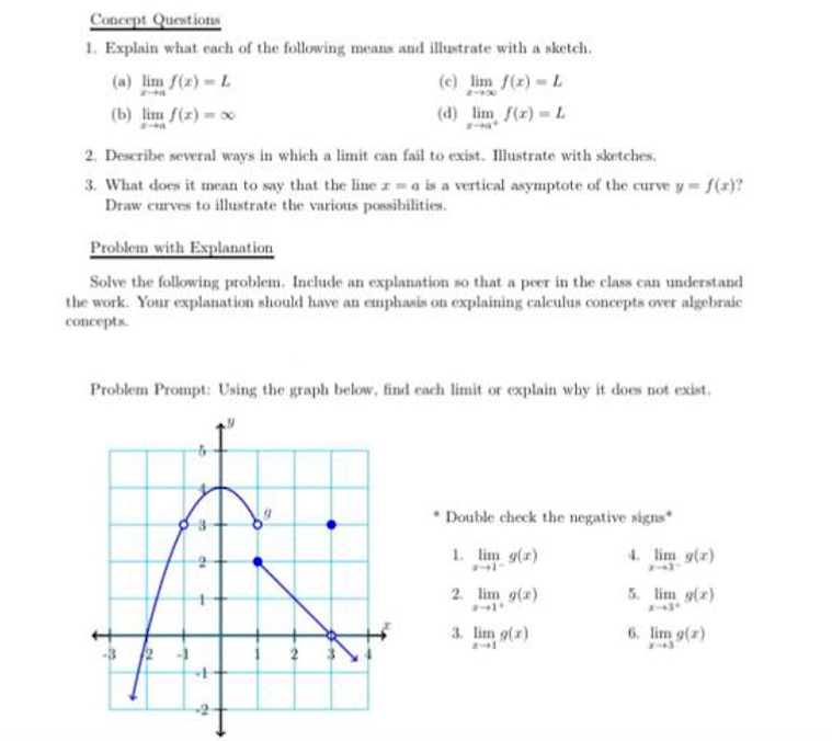 Thanks in advance! Concept Questions 1. Explain what each of the following