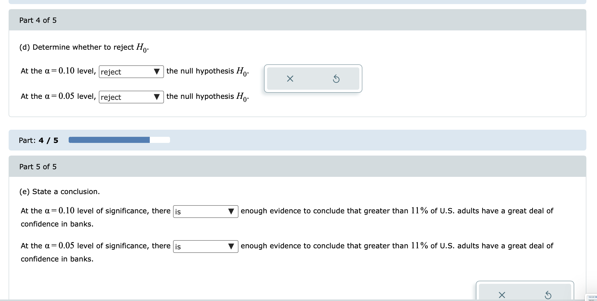 in banks. Can you conclude that the economist's claim is true? Use