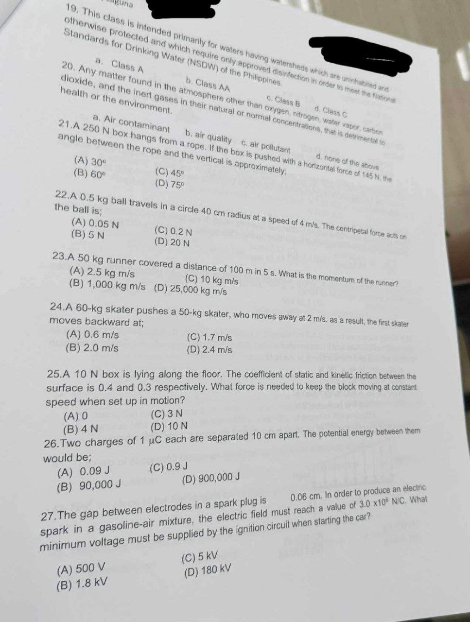  Answer the following and add solutions to the required items 19.