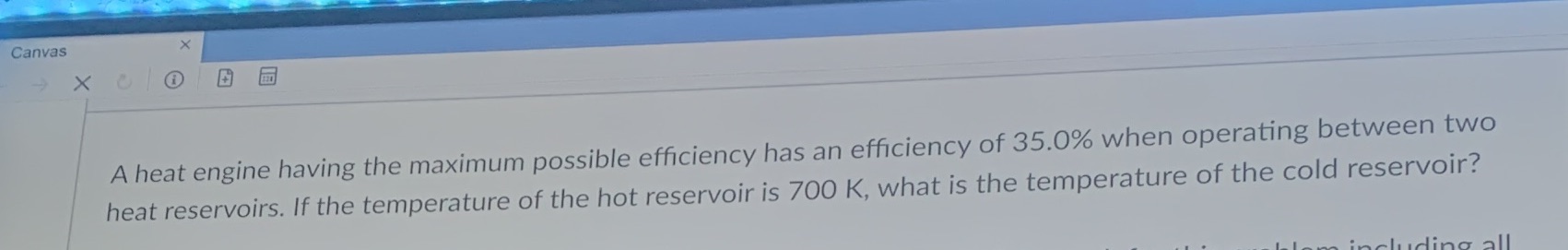  Canvas X X C@ A heat engine having the maximum possible