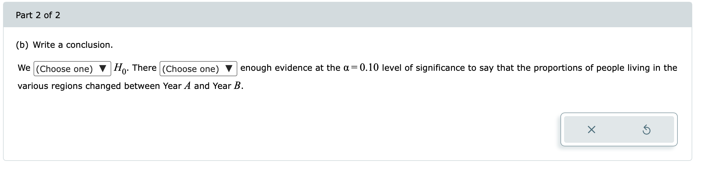 living in the United States in Year B. The following table presents