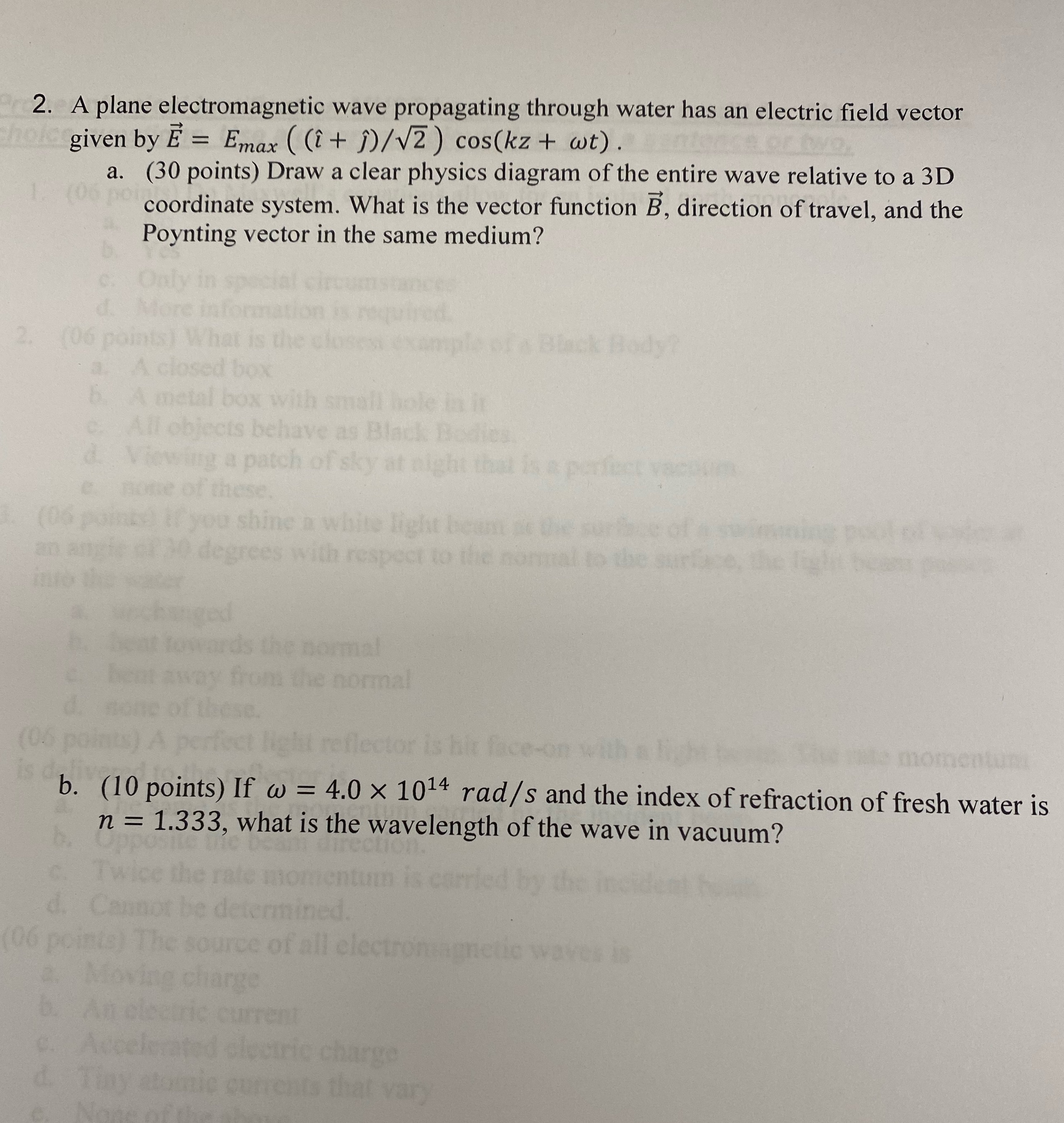 Please answer this question with clear physics diagram and explanation 2.