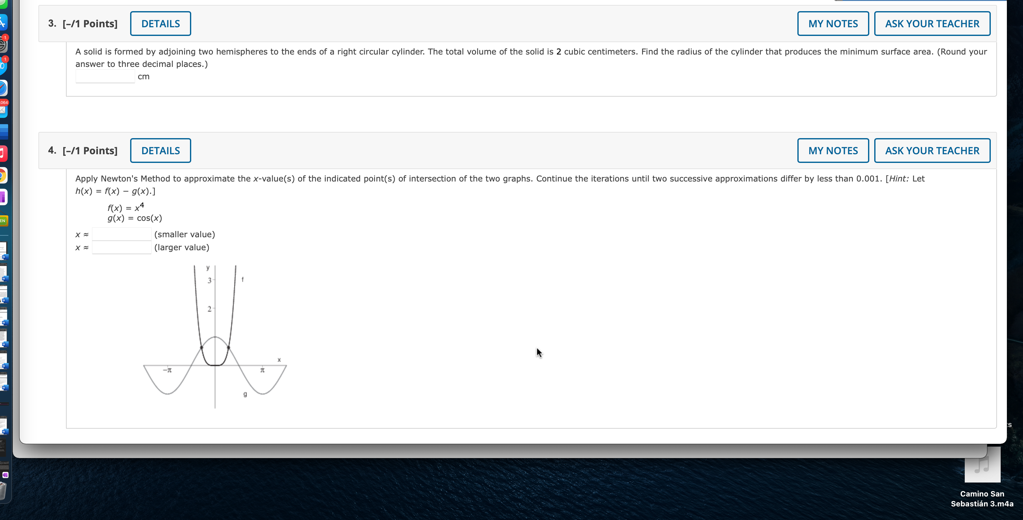  could I get help on this? 3. [-/1 Points] ASK YOUR