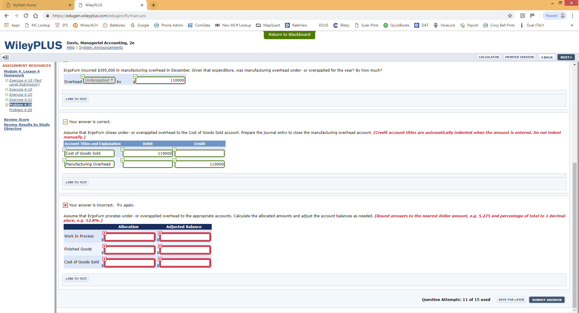 Process, Finished Goods, and Cost of Goods Sold? MyPath Home WileyPLUS -C
