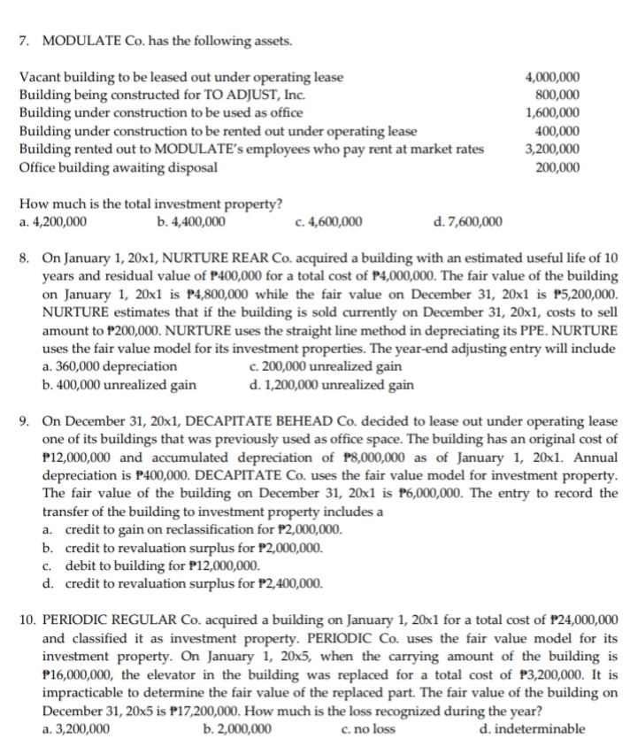  Please provide solution to the problems: 1. Which of the following