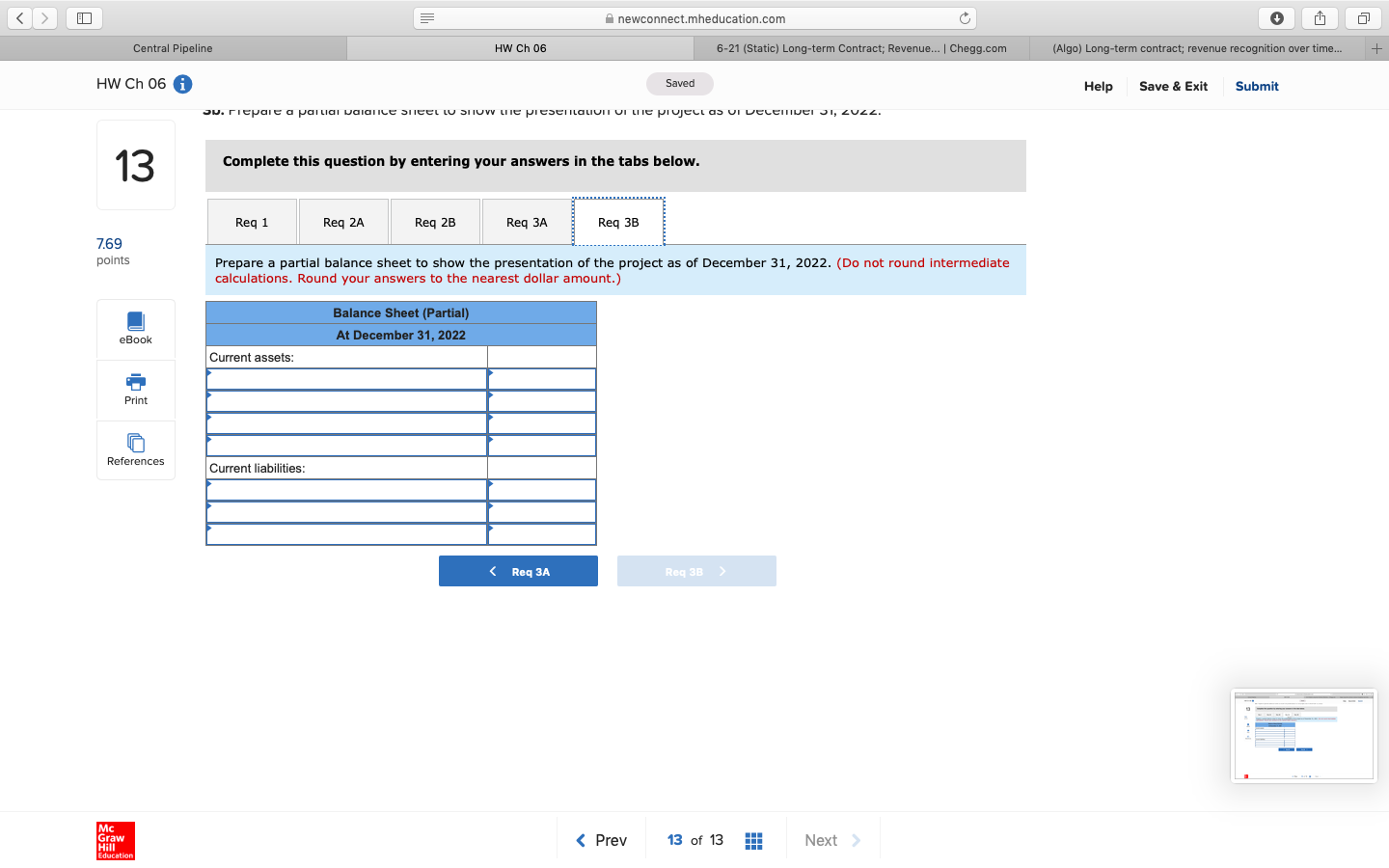 Long-term contract; revenue recognition over time; loss projected on entire project On