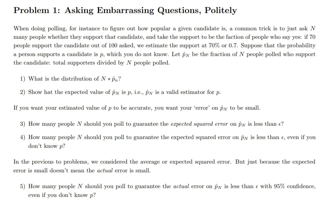  please send handwritten solution for Q 3 Problem 1: Asking Embarrassing