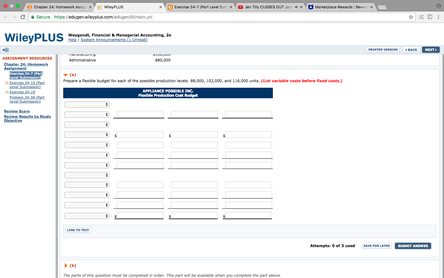 Uni-ad} ifi IIRINI'ERVERSIDNI'I1IM2K ASSIGNMENT RESOURCES an. r 24; Hummrk Exercise 14-7 (Pal-l:
