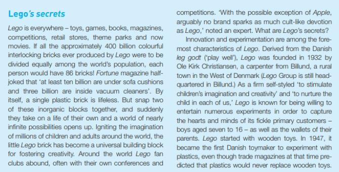 as Lego,' noted an expert. What are Lego's secrets? movies. If all