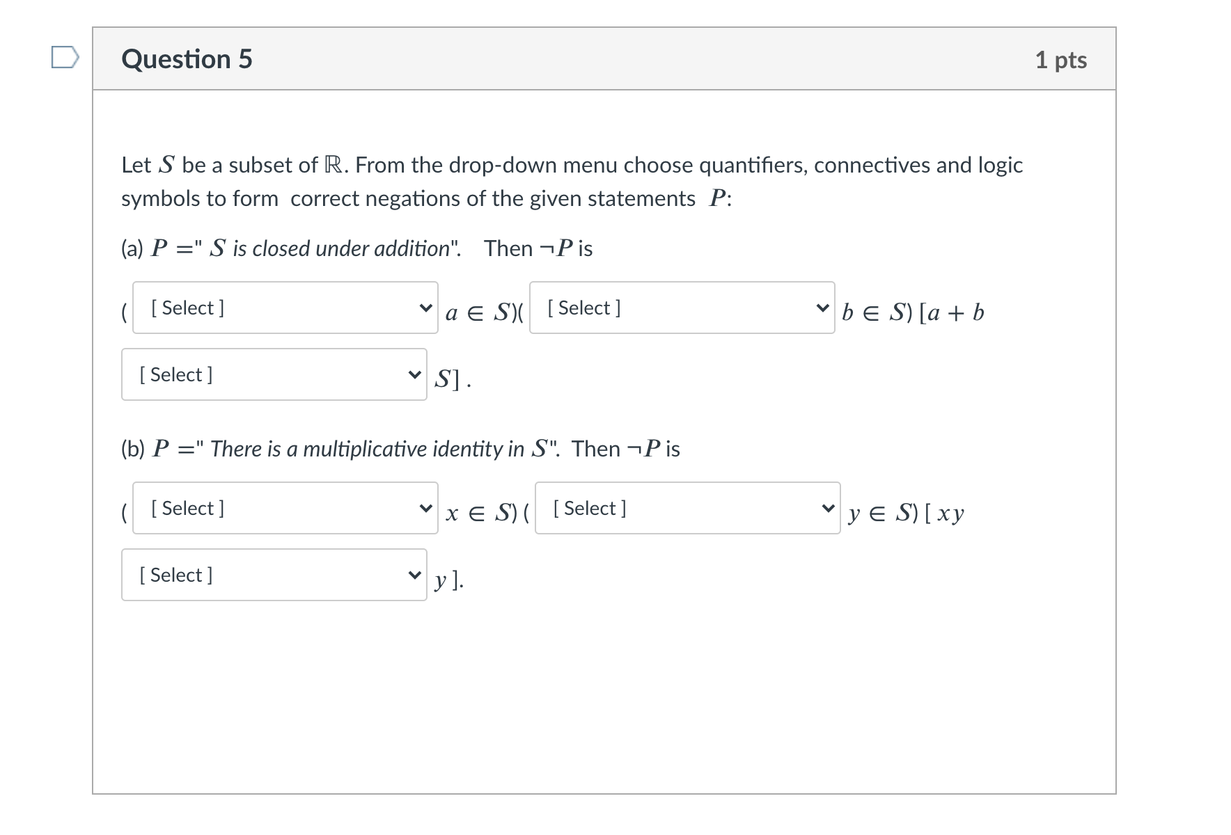 Please help with this question:Note: For Question 5, the choices for