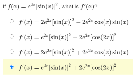 what is f'(x)? of'(x) = 41 cty +tan 1,2 of'(x) = -