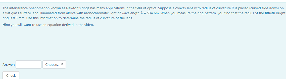 have moved? Answer: Onm Opm Omm Om Check A Michelson interferometer, as