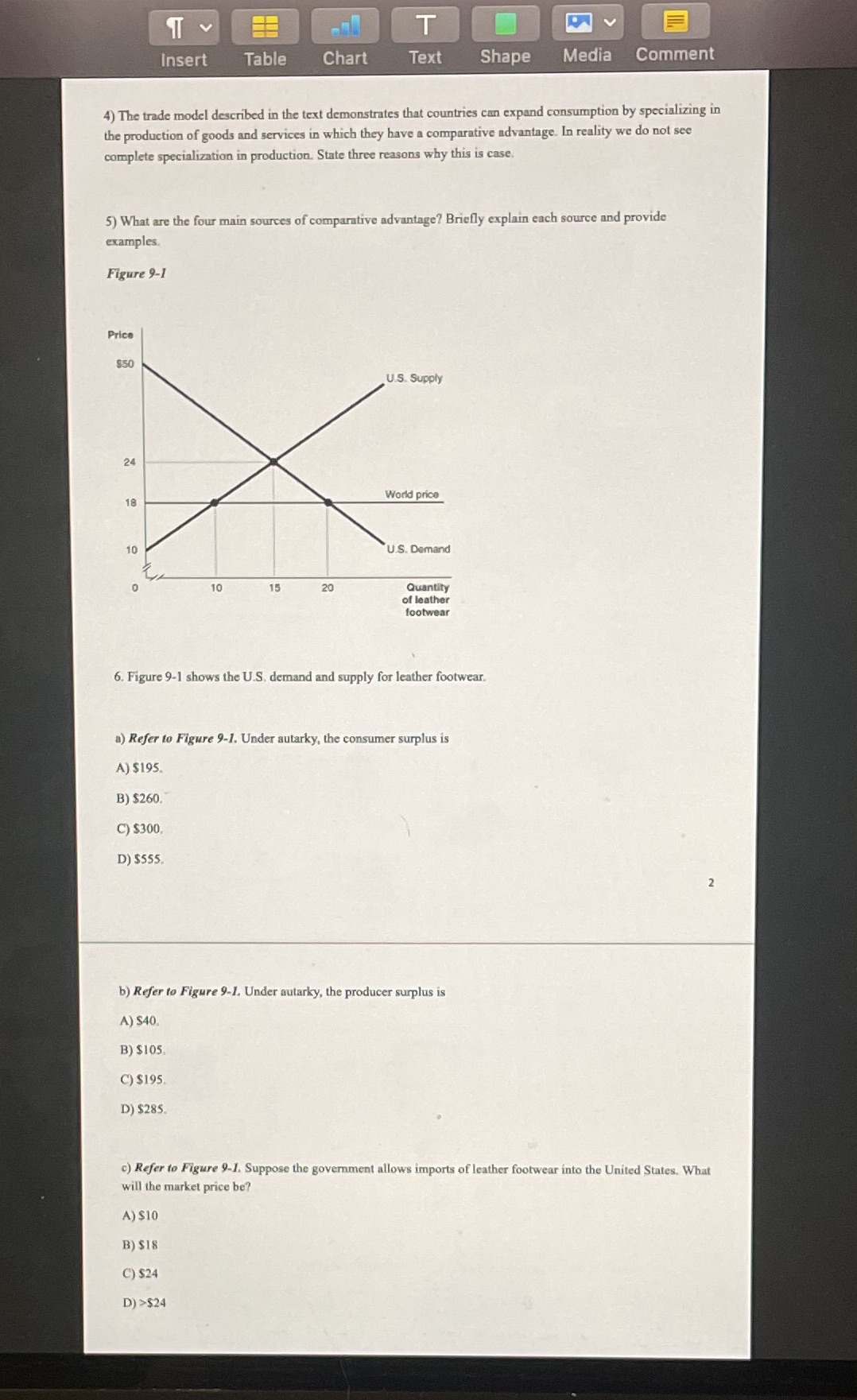 T v Insert Table Chart Text Shape Media Comment 4) The