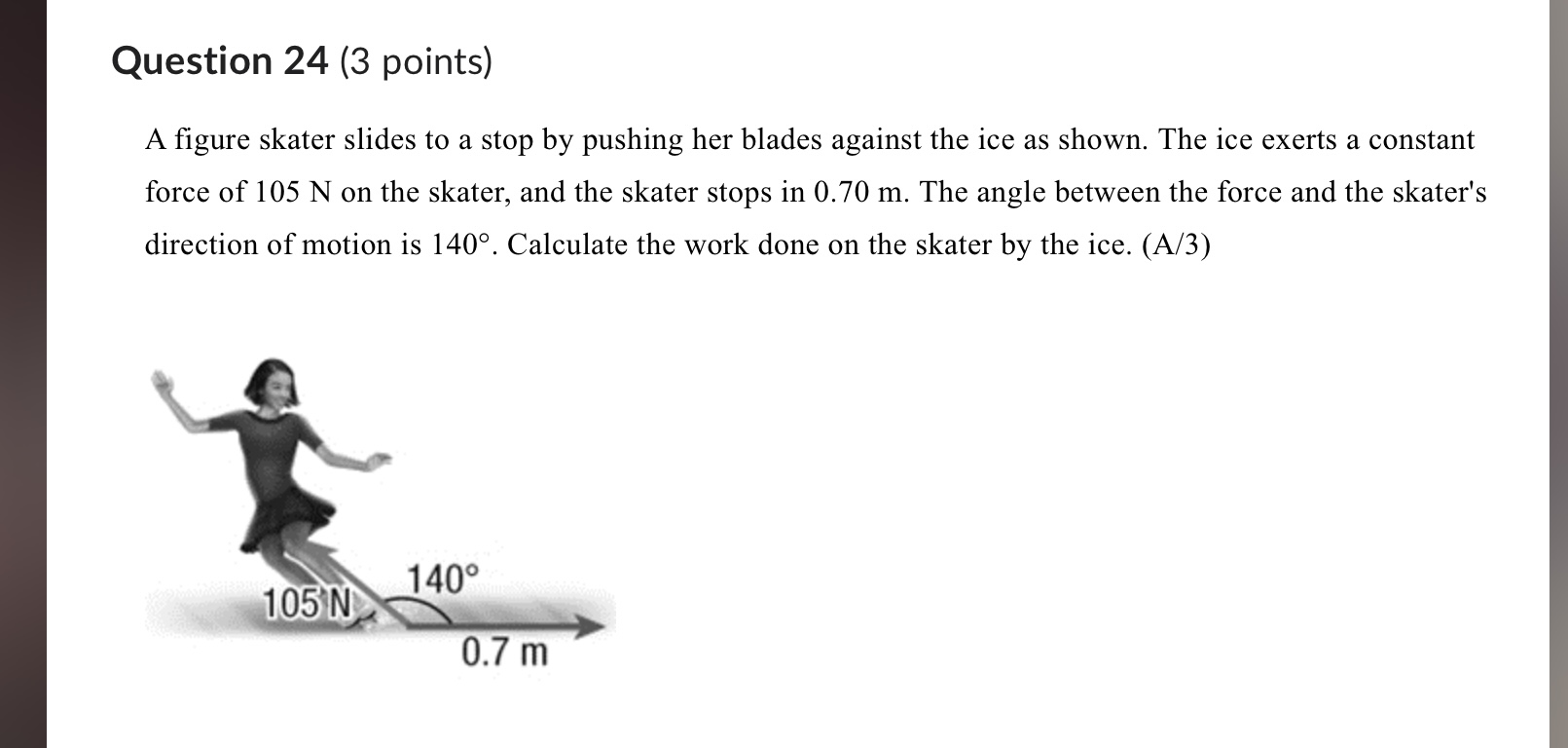 FBD showing the forces on the car. (A/Z) (c) Calculate the tension