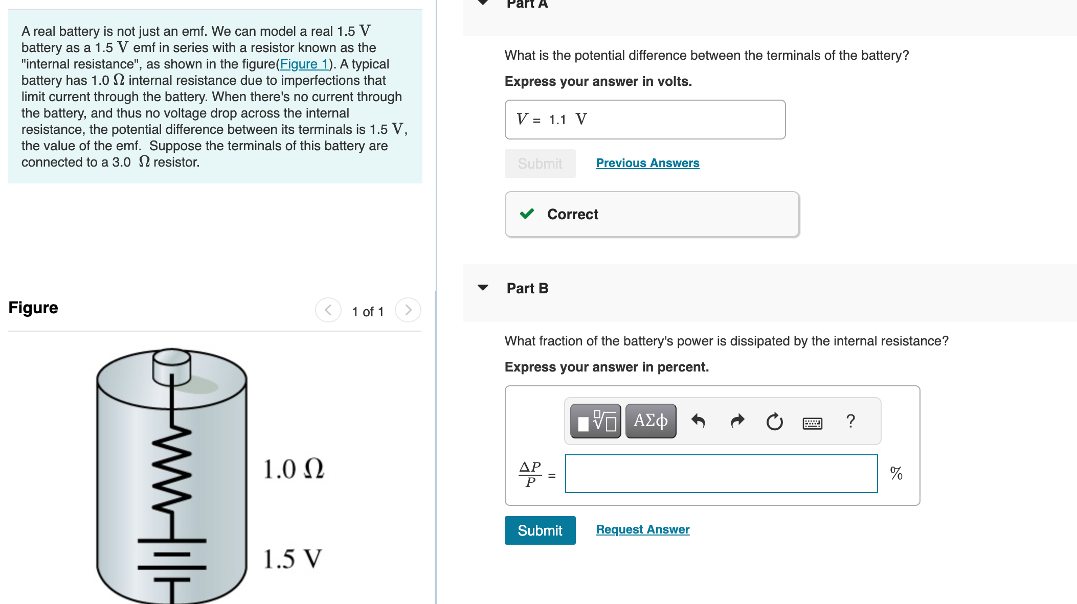 I need help on Part B. I only have one attempt!! V