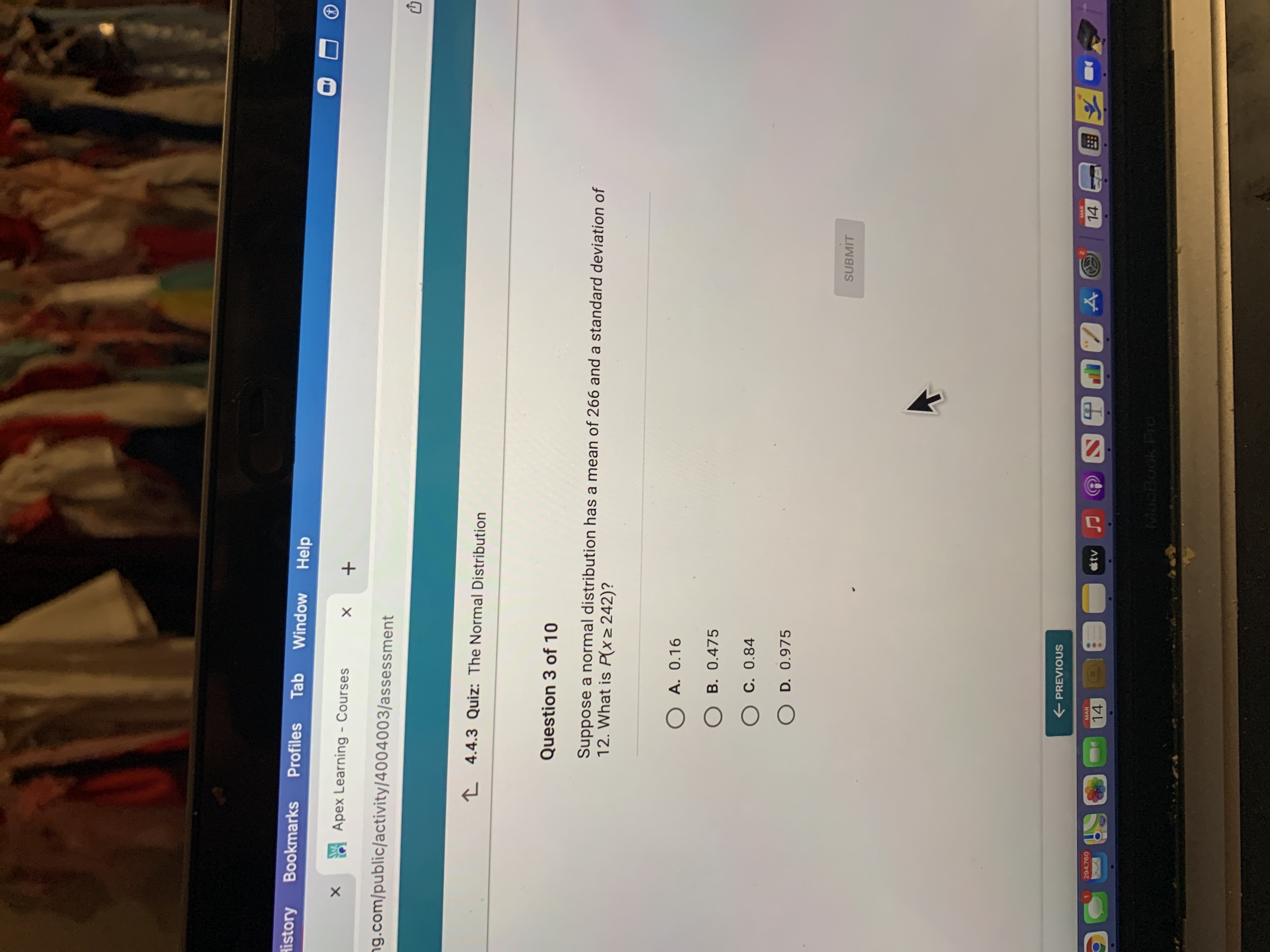  listory Bookmarks Profiles Tab Window Help X Apex Learning - Courses