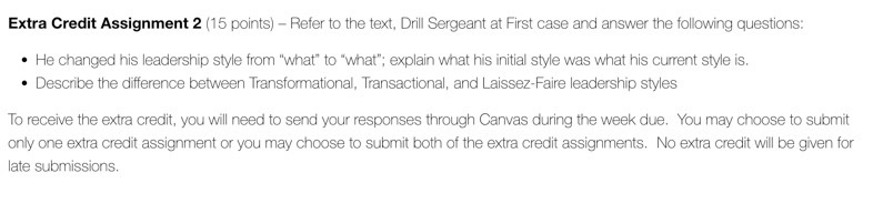  Extra Credit Assignment 2 (15 points) - Refer to the text,