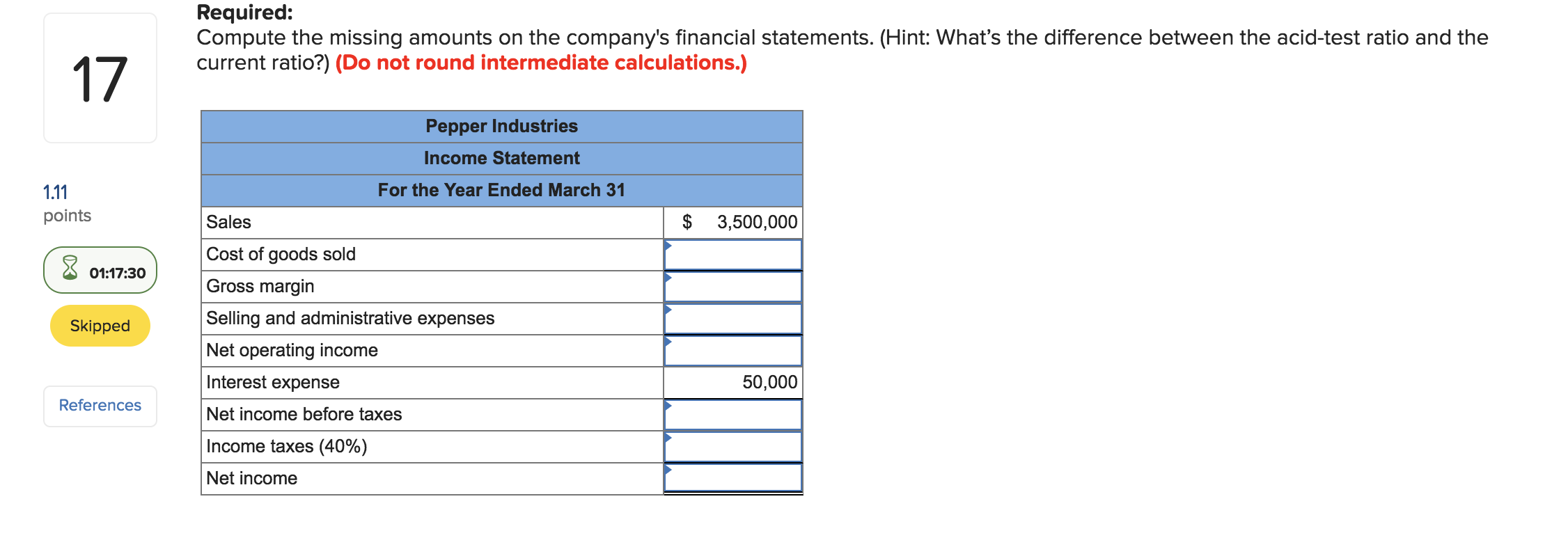  pepper company provided a incomplete financial statement Problem 15-21 lncomplete Statements;