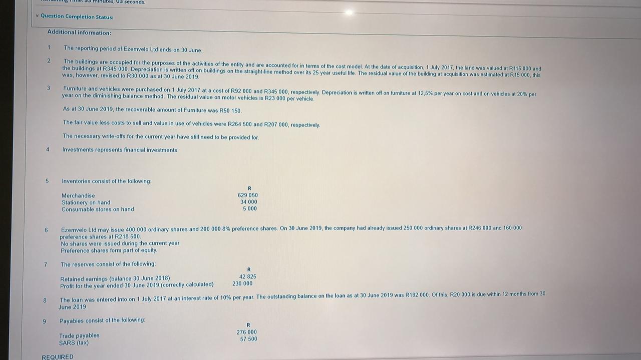 Balances as at 30 June 2019 Note R ASSETS Land and buildings