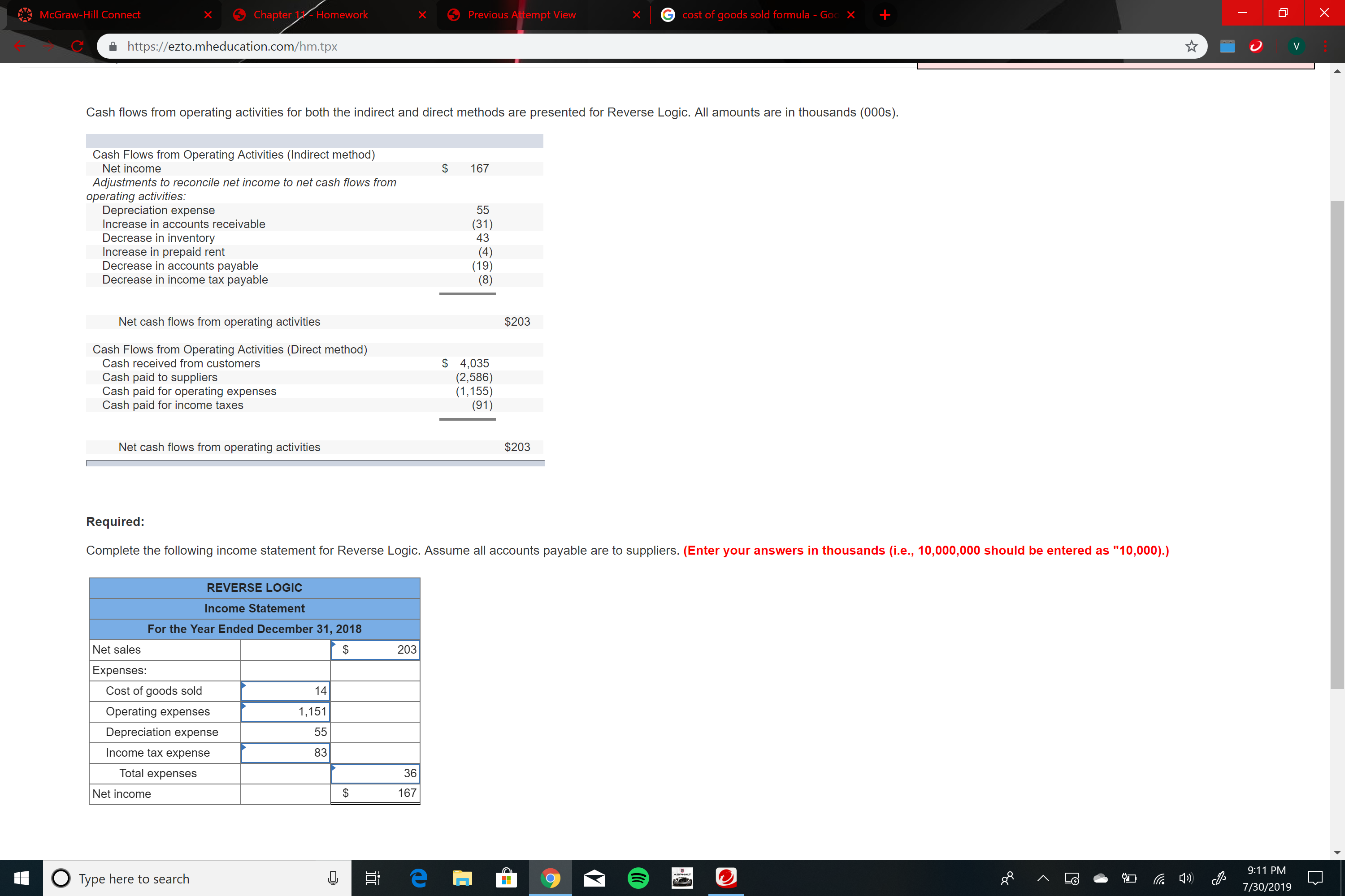 i don't understand how to complete the income statement https eztomheducation.com/hm.tpx Cash