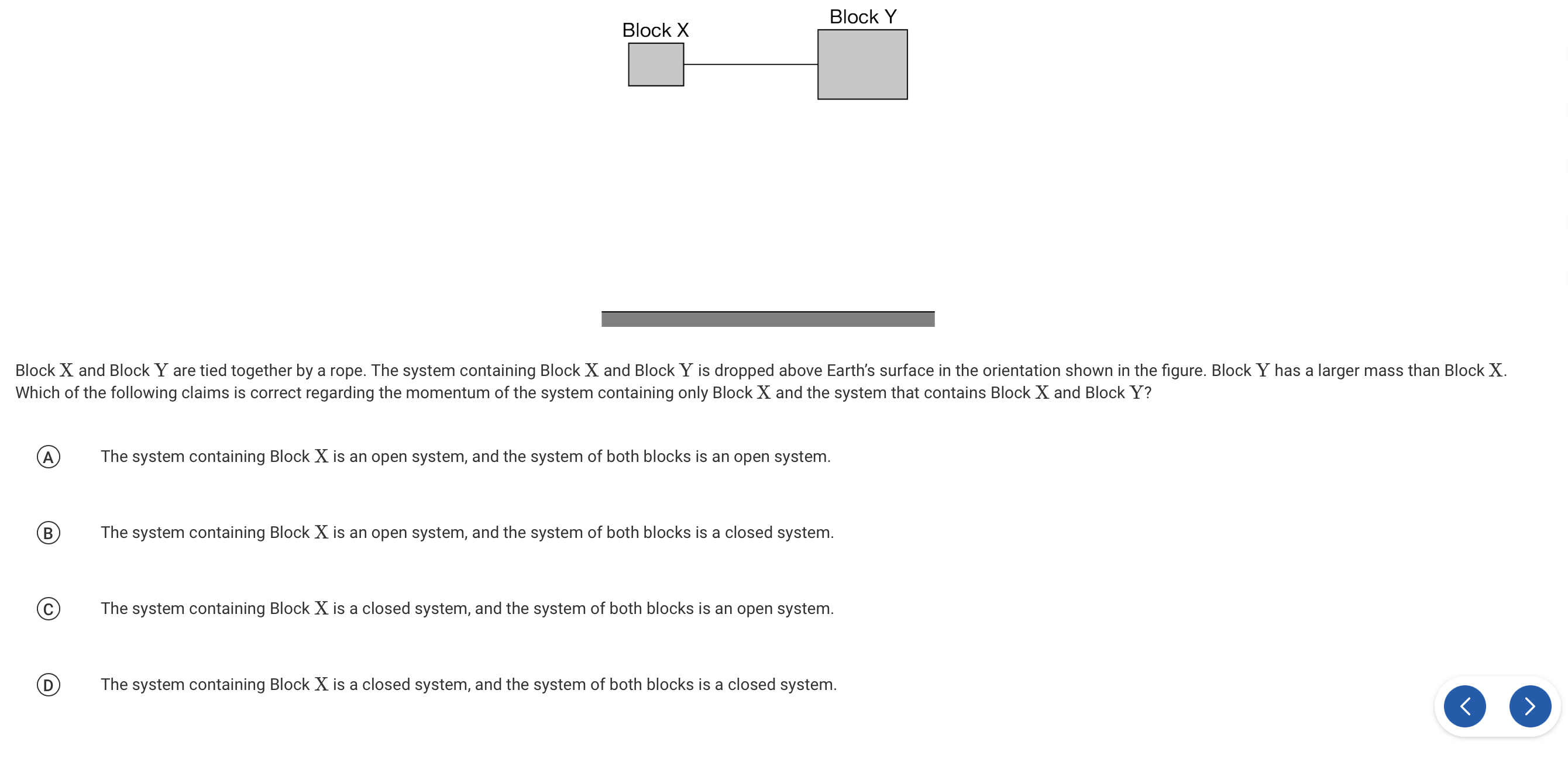 velocity. Immediately after the collision, cart X and cart Y could have