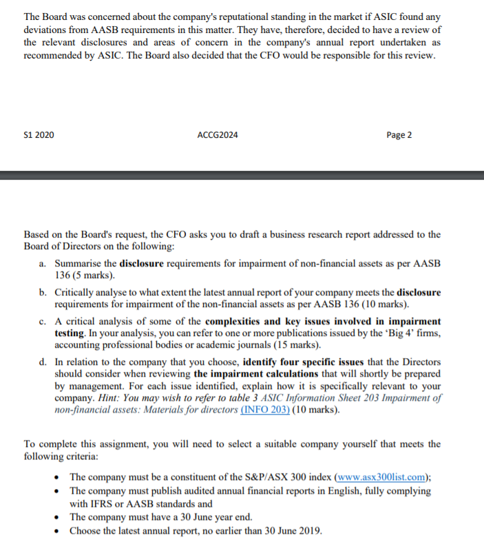 Part I - Research based report (15%) As a student intern