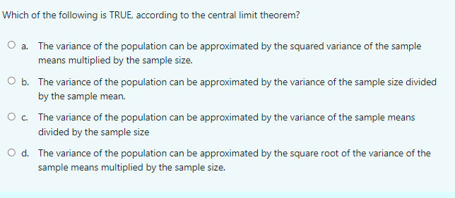 the population can be approximated by the sum of the sample means.