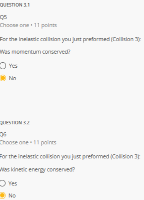 0.00 Based on the initial conditions, calculate the momentum and kinetic energy