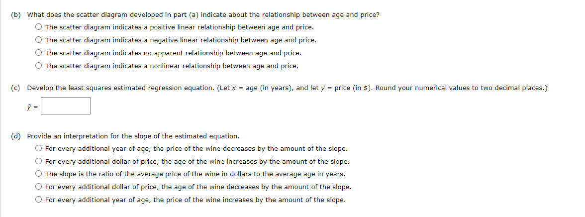diagram developed in part (a) indicate about the relationship between the two