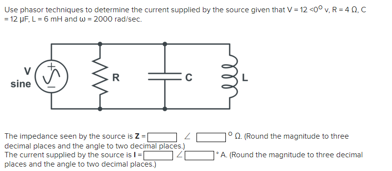 1.) Find the equivalent impedance Zeq seen by the source when