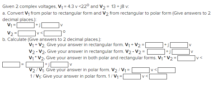 Vs = 5 cos (2t) v, C = 2 F, R =