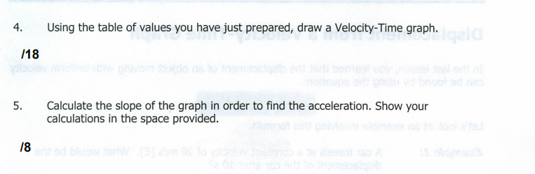 a data point on this graph. 3 Calculate the average velocity during