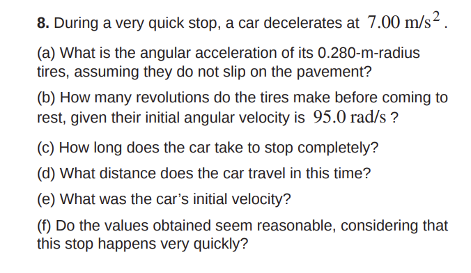 How many turns will the stone make before coming to rest? 8.