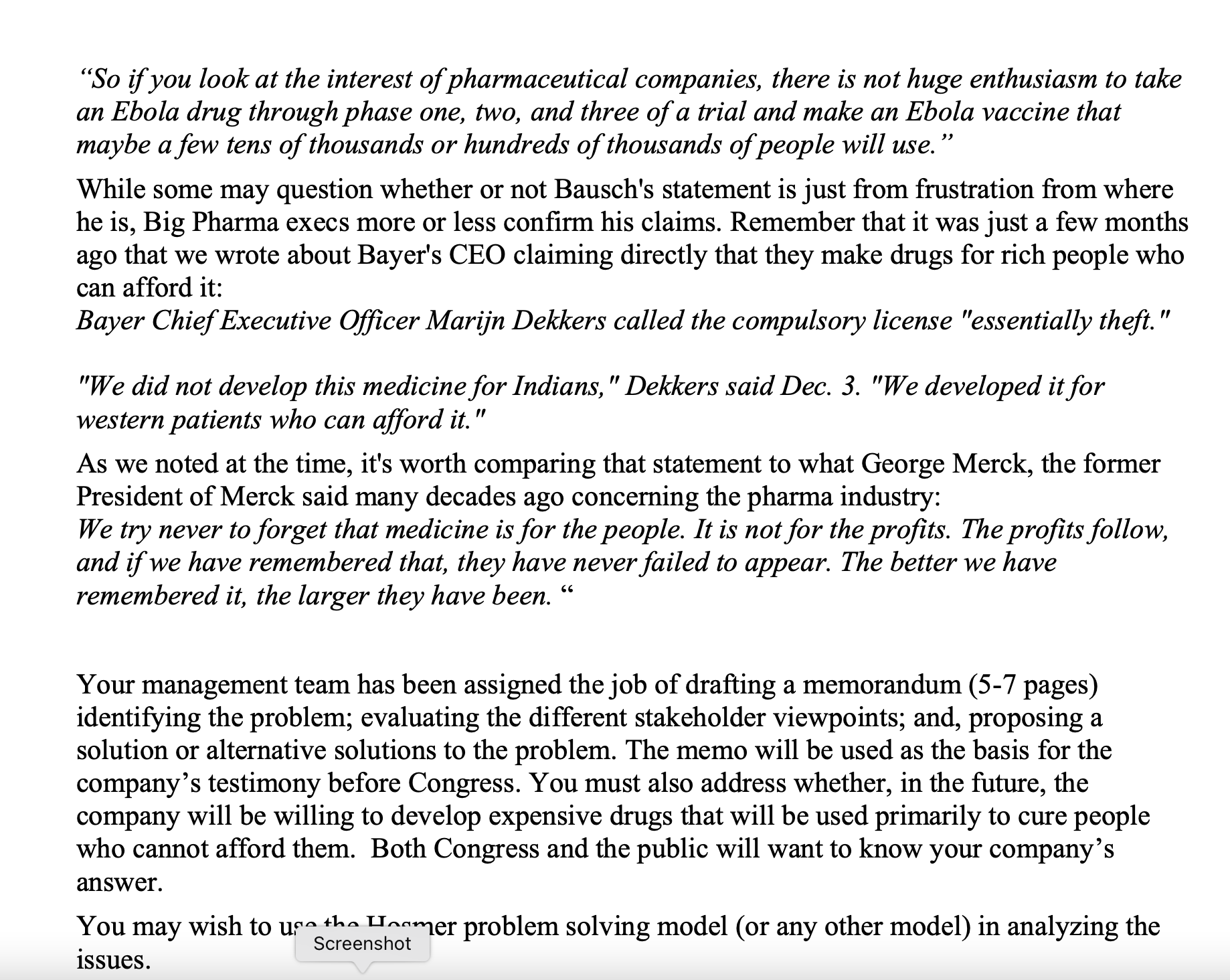  From this assignment and applying Hosmer Problem-solving, provide solutions or alternative