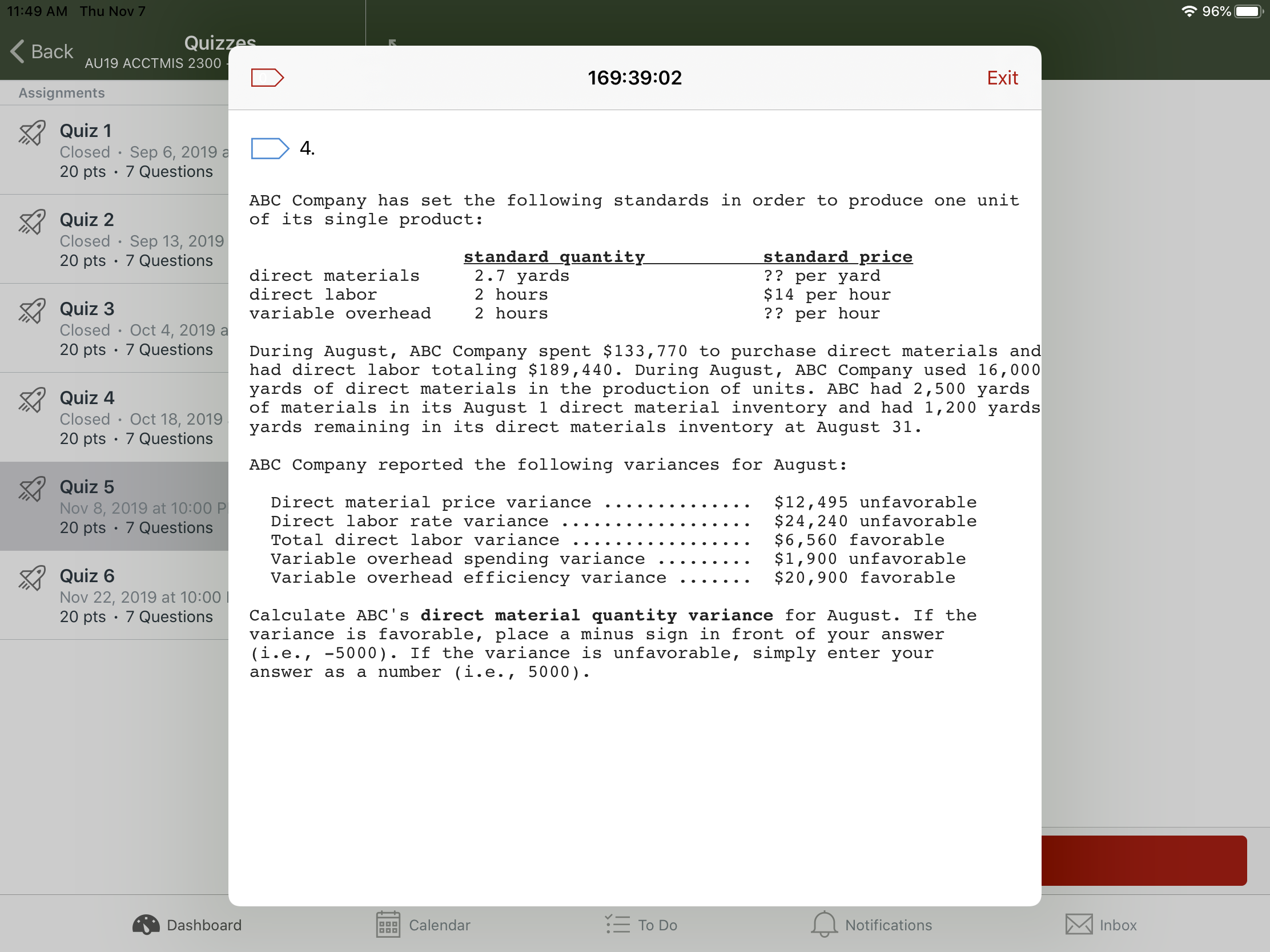 I would like some help in calculating the actual quantity in order