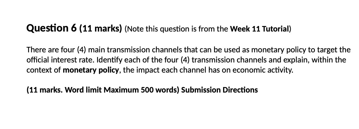 11 Tutorial) There are four (4) main transmission channels that can be