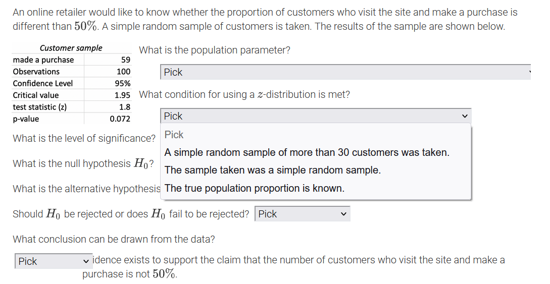 of all customers in the sample who made a purchase on the