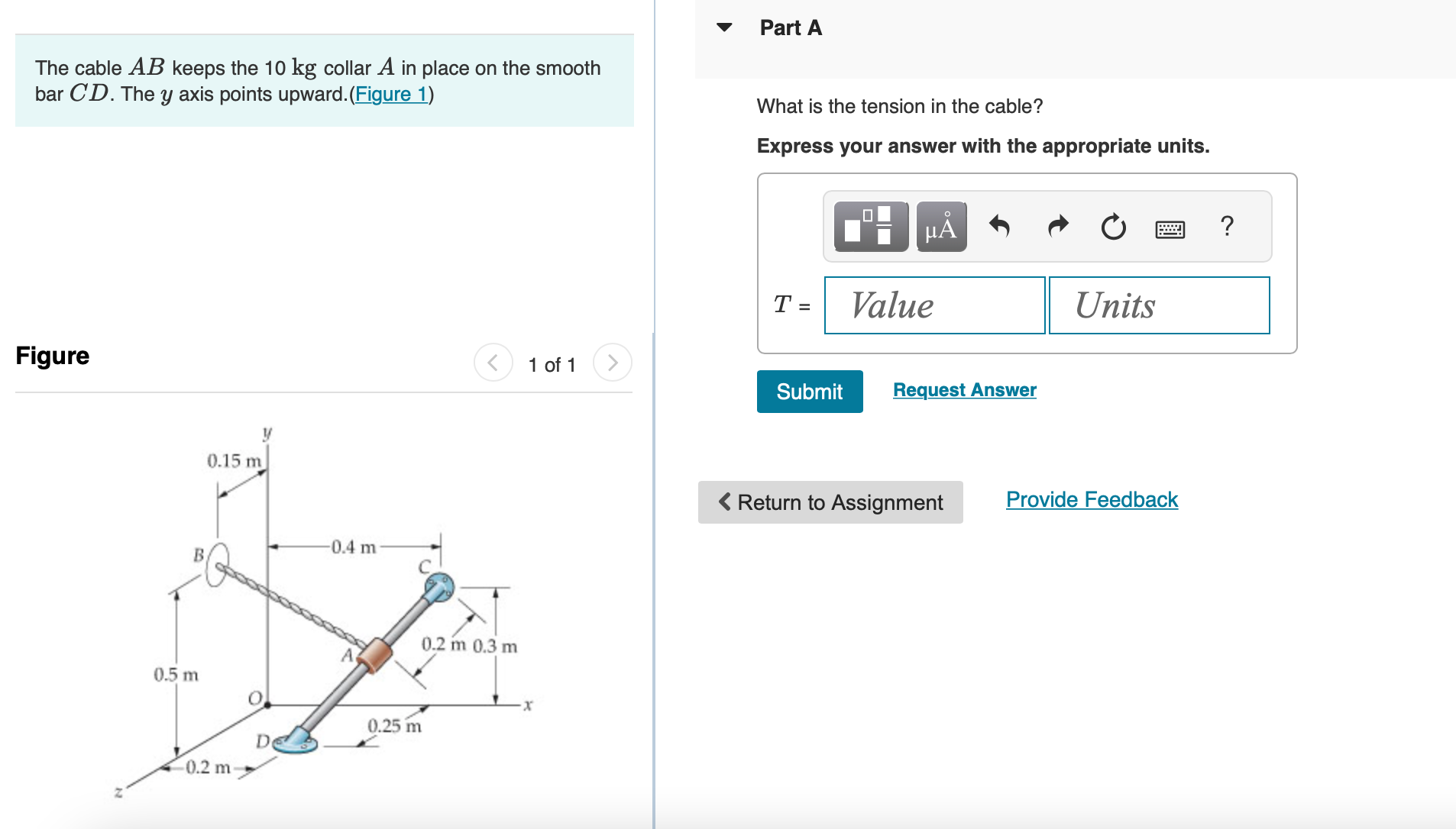 in place on the smooth bar CD. The y axis points upward.(Figure