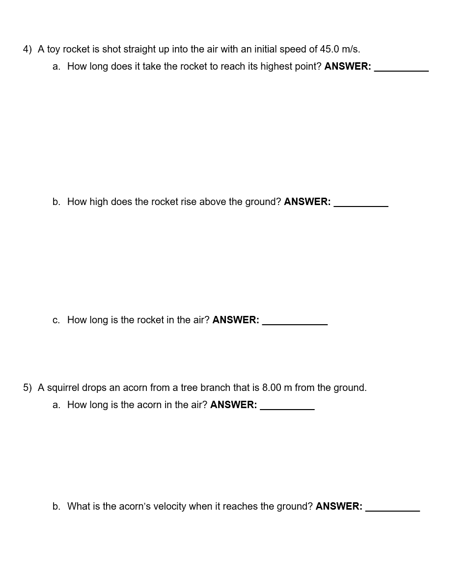questions. Thank you. DIRECTIONS: Answer each question in the space provided. 1)
