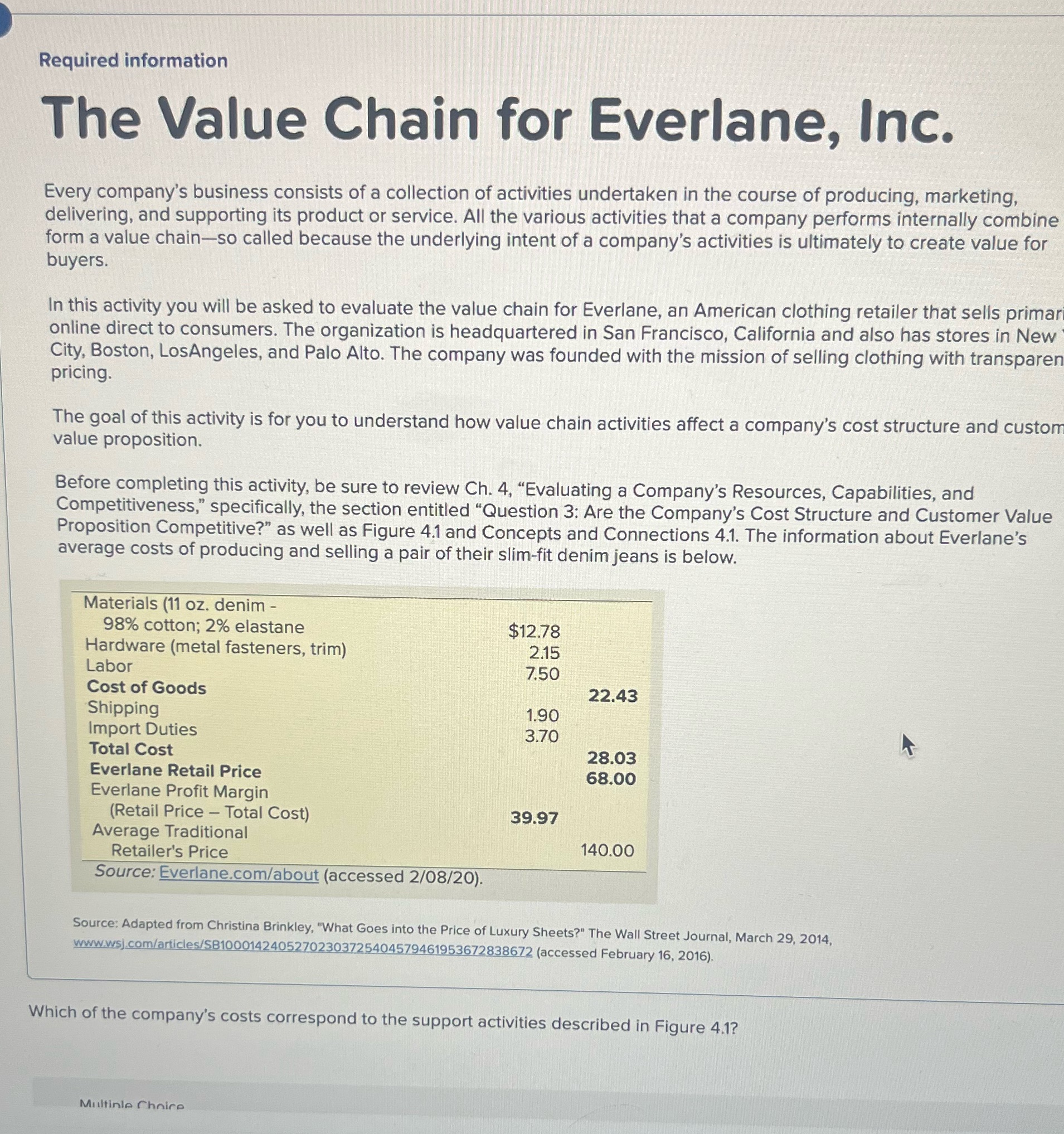 A. LaborB. materials & hardwareC. shipping and import dutiesD. materials, hardware &