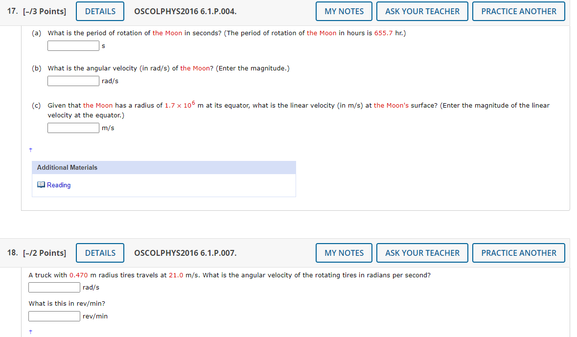 Points] DETAILS OSCOLPHYSZME 7.1.P.001. MY NOTES ASK YOUR TEACHER PRACTICE ANOTHER How