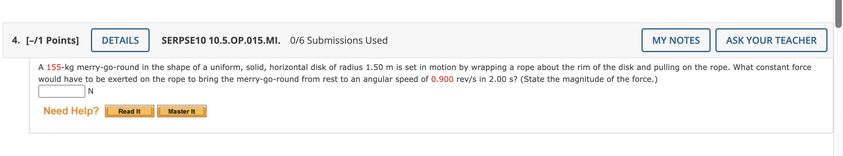 if possible thank you so much!! 6. [-/2 Points] SERPSE10 10.5.0P.017. 0/6