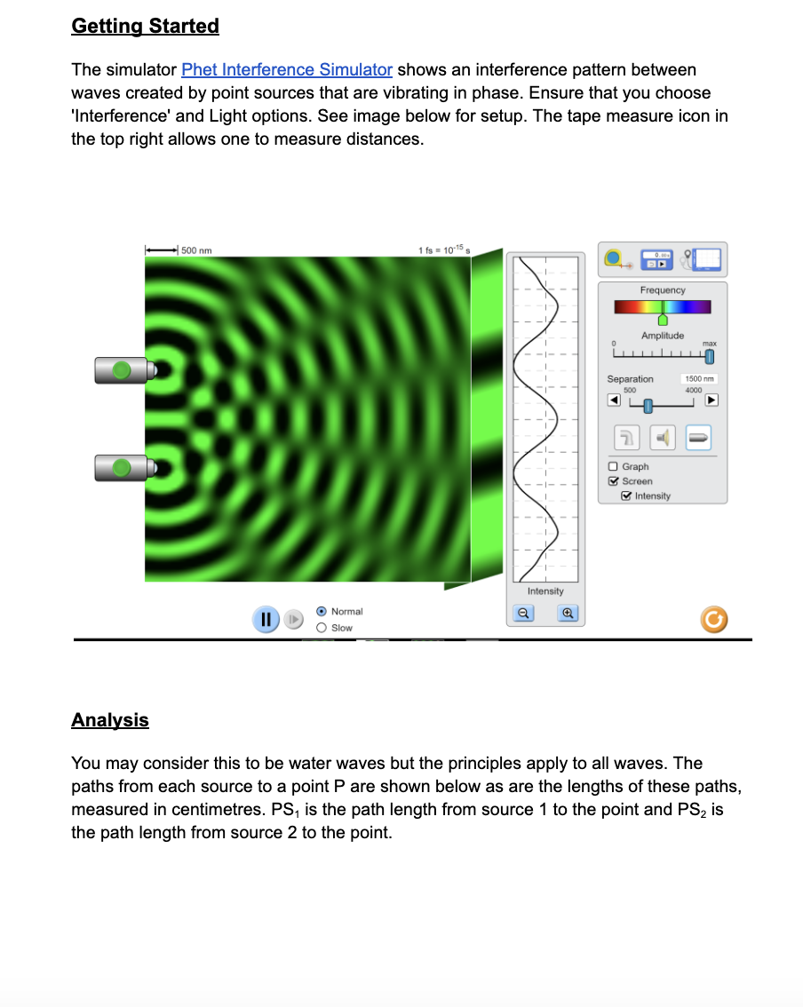 you choose 'lnterference' and Light options. See image below for setup. The