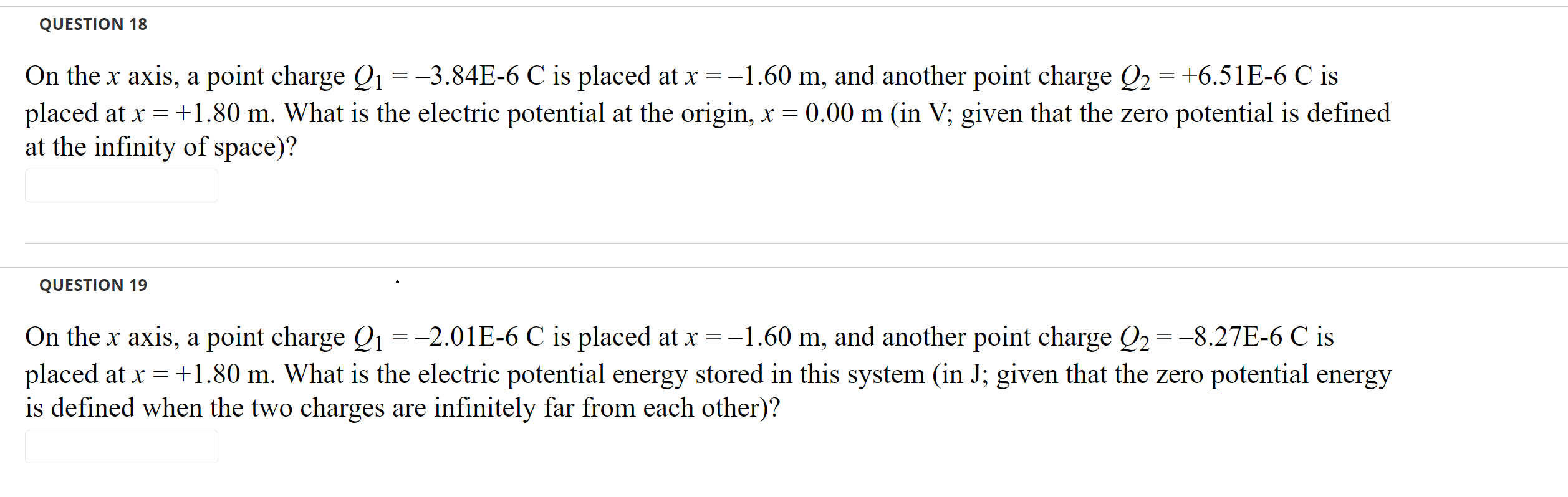 point charge Q1 = +2.25E-6 C at the spherical center. The electric