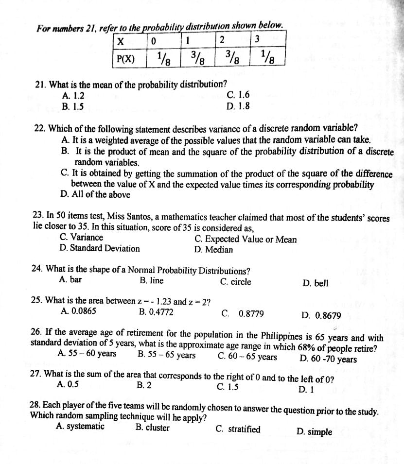 of the intervals contain the true population parameter. B. That 95% of