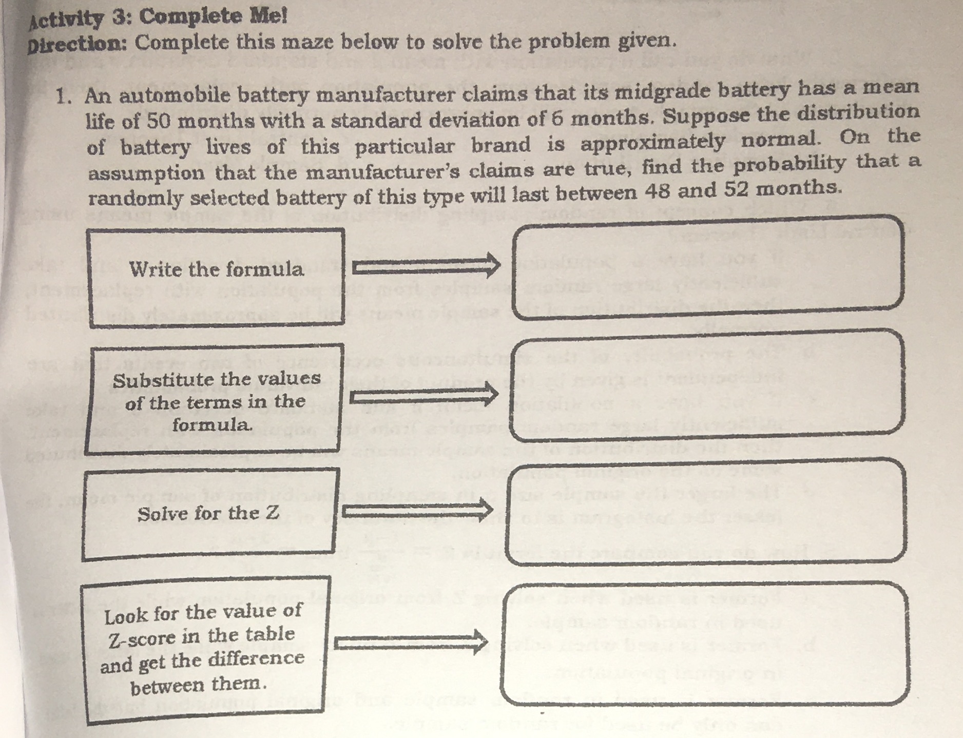 I need help with solution please, thank u. Activity 3: Complete Me!