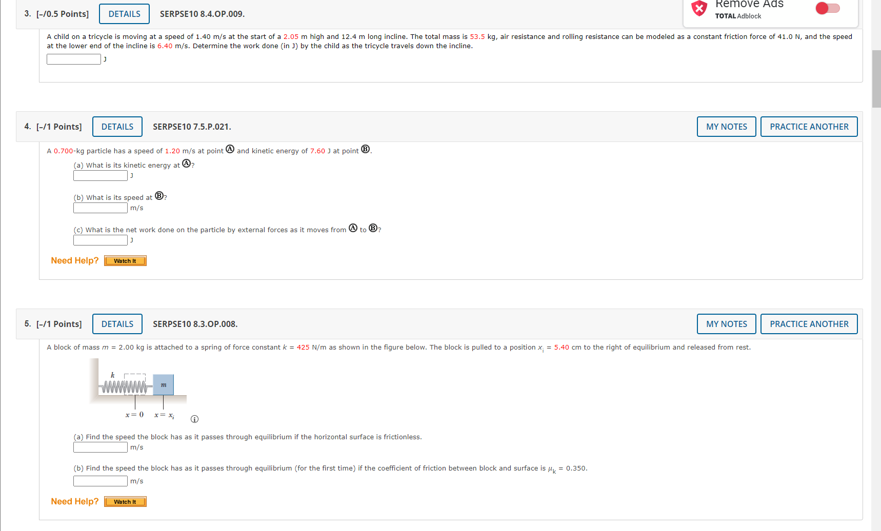 crate of mass 9.8 kg is pulled up a rough incline with