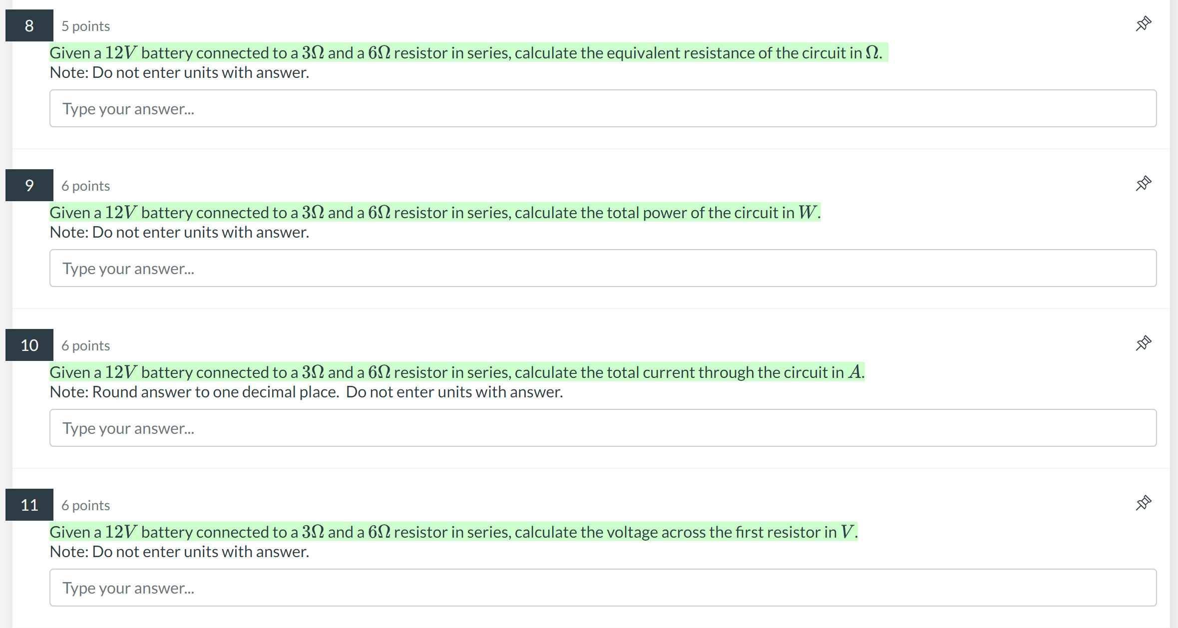 A) Not enough information 5 points A voltmeter can be used to